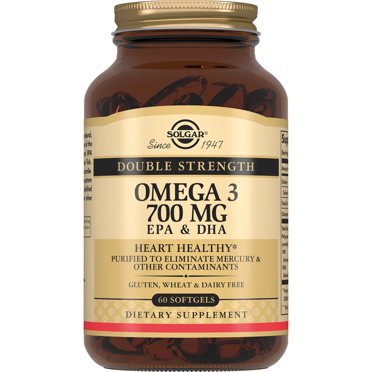 Solgar Двойная Омега-3 700мг ЭПК и ДГК №60 капс /020511/