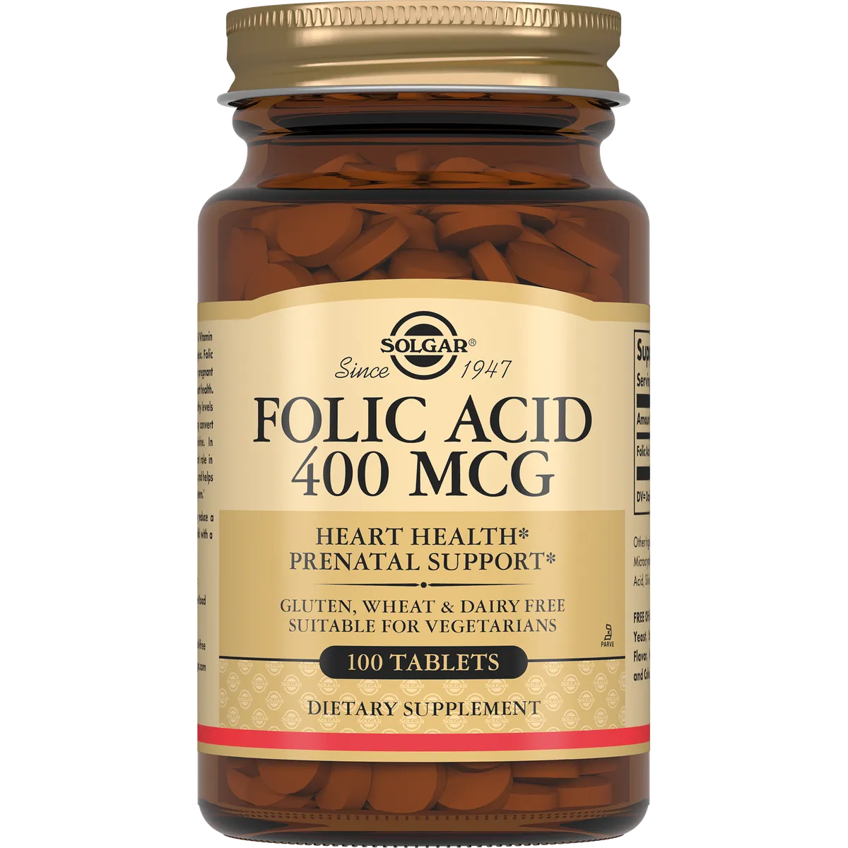 Фолиевая кислота 400 мкг таблетки 100 штук