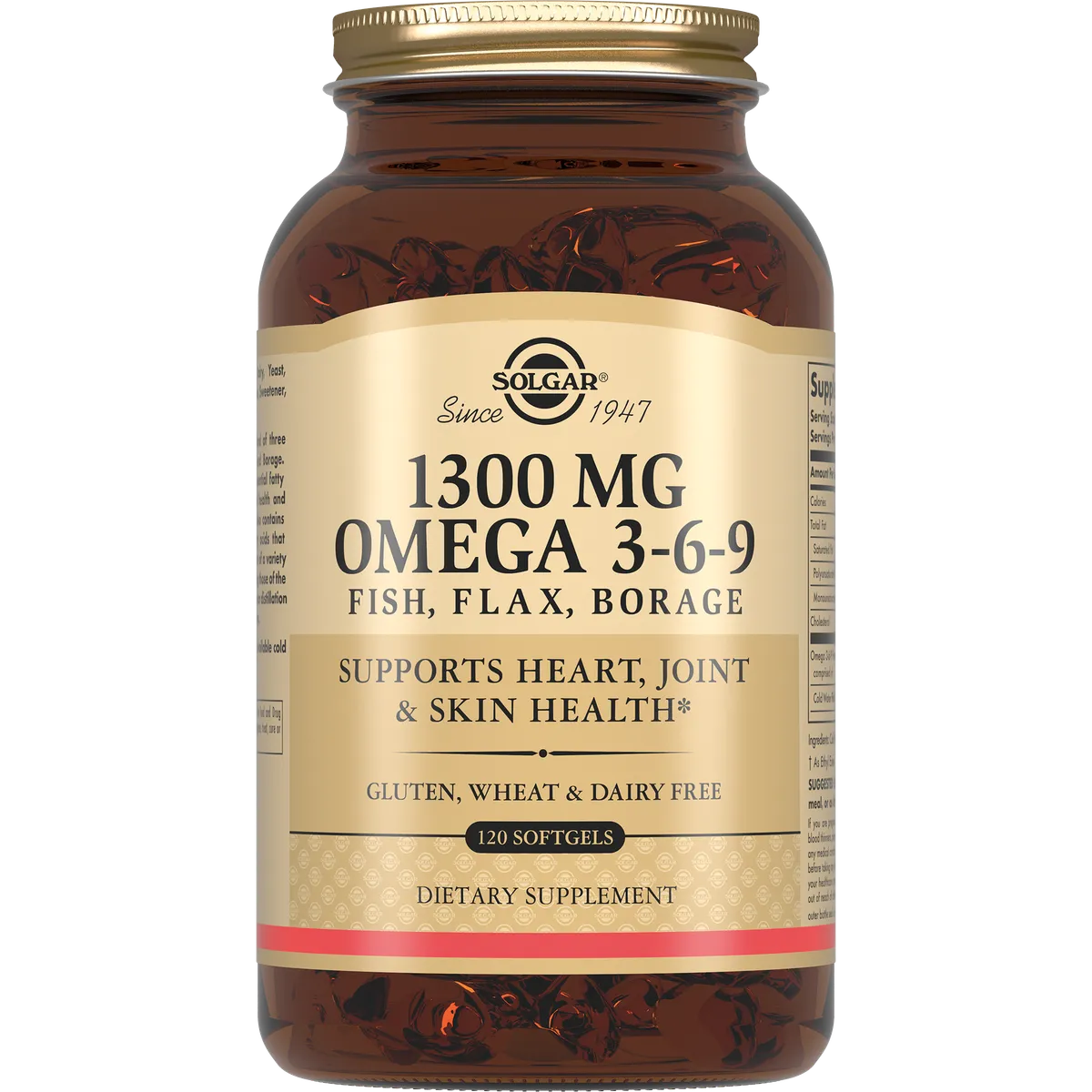 Solgar Комплекс жирных кислот 1300мг Омега 3-6-9 №120 капс /020283/