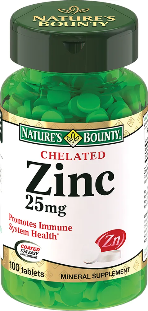 Nature's Bounty Хелат цинка 25 мг таблетки 100 шт