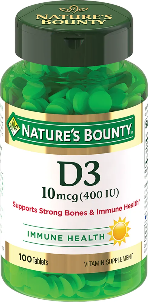 Nature's Bounty Витамин D3 таблетки 400 МЕ 100 шт