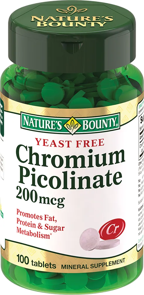 Nature's Bounty Бездрожжевой пиколинат хрома таблетки 100 шт