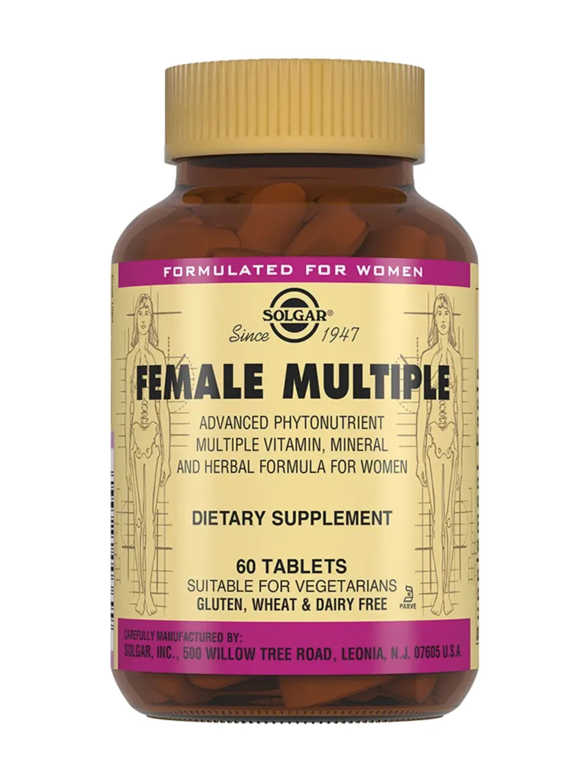 Solgar Female Multiple Мультивитаминный и минеральный комплекс для женщин таблетки 60 штук