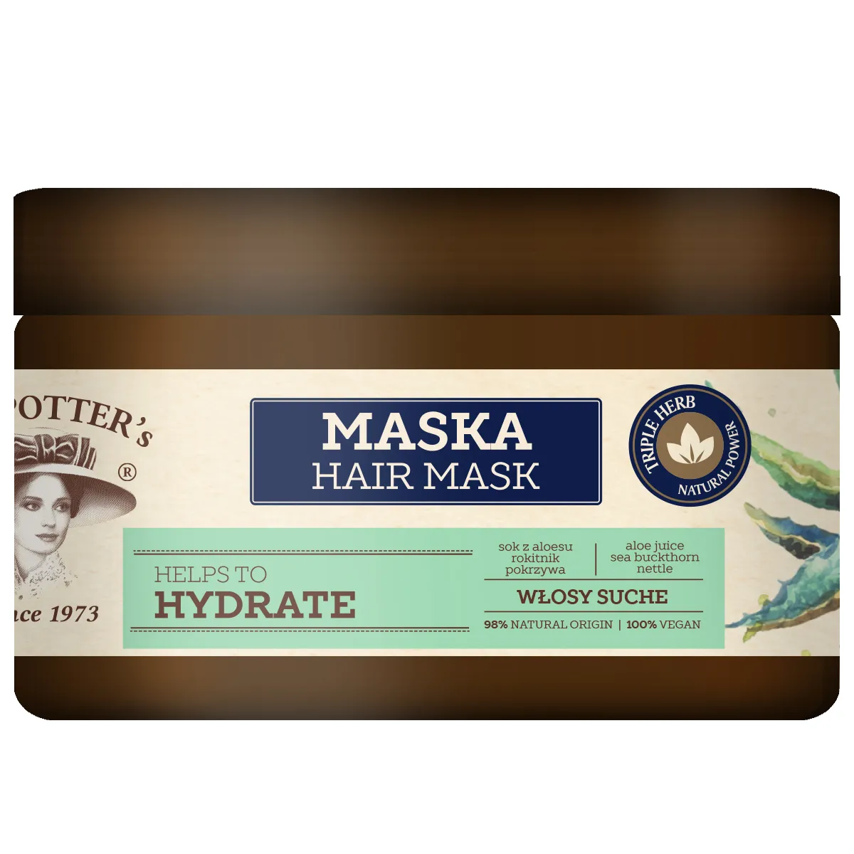 Forte Sweden Mrs Potters маска для волос Triple Herb с алоэ, облепихой и крапивой 230 мл