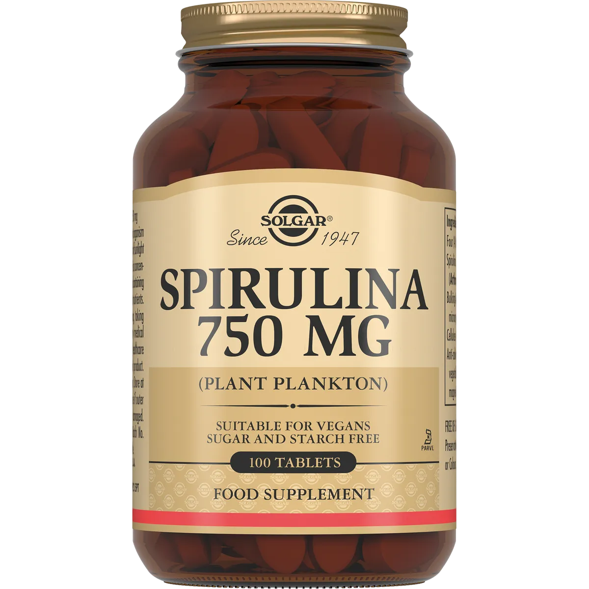 Solgar Спирулина 750мг №80 капс /014800/