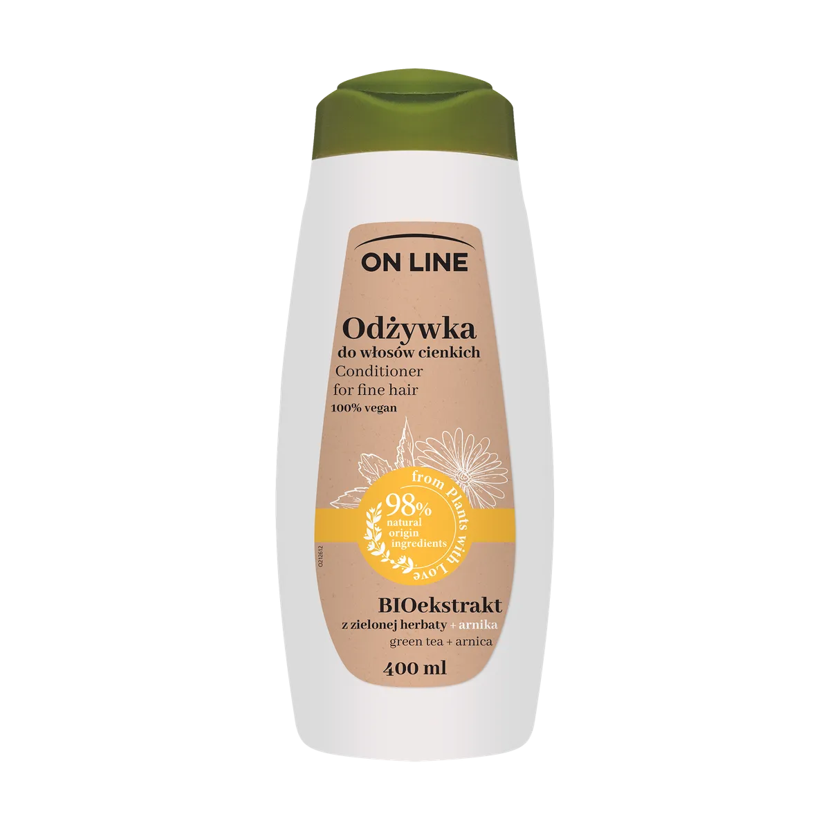 Forte Sweden On Line кондиционер для тонких волос с экстрактом арники и зеленым чаем 400 мл