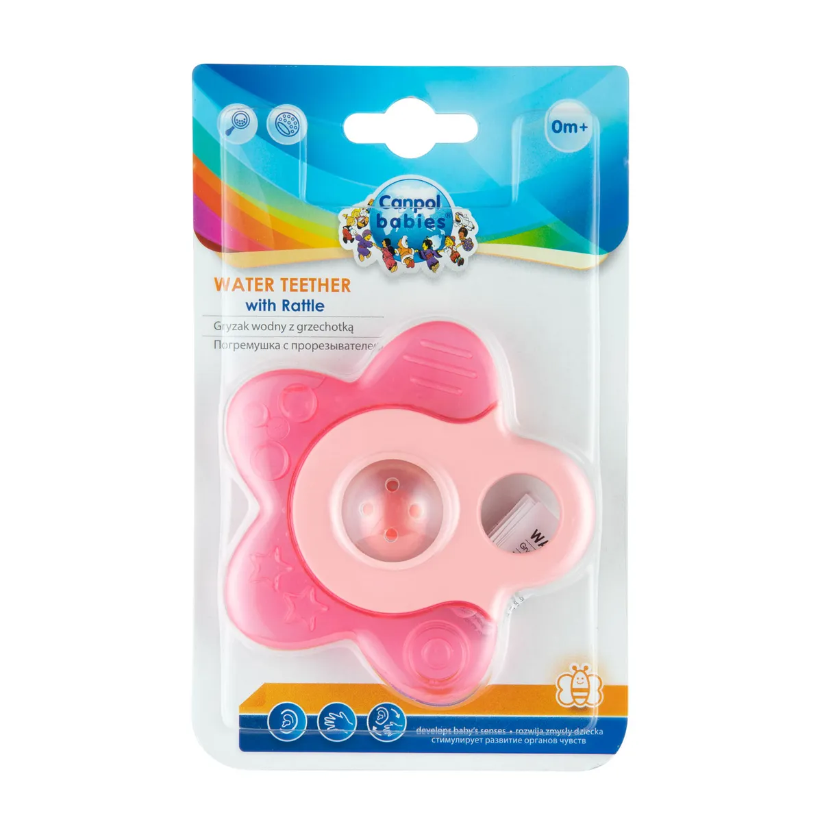 Canpol Прорезыватель водный с погремушкой ЗВЕЗДА коралловый