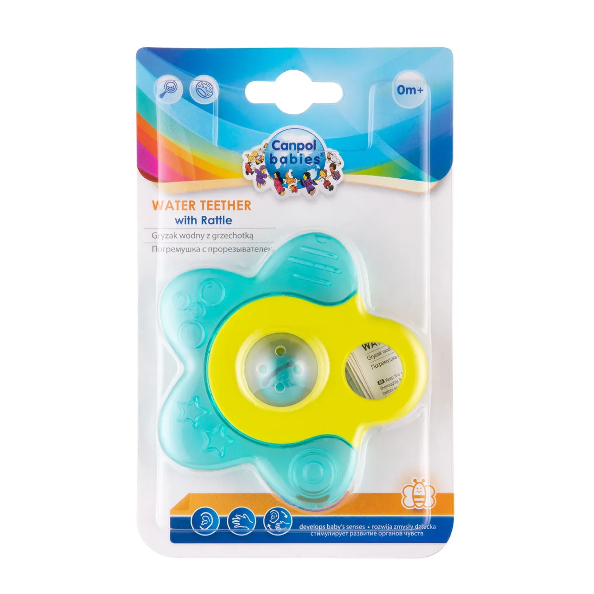 Canpol ЗВЕЗДА прорезыватель водный с погремушкой бирюзовый