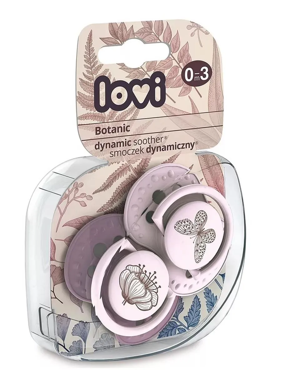 Lovi Botanic соска-пустышка силиконовая динамическая №2 для девочки от 0-3 месяцев