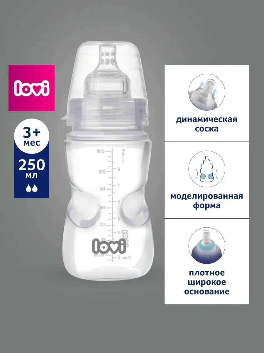Lovi бутылочка Medical+ антиколиковая 250 мл