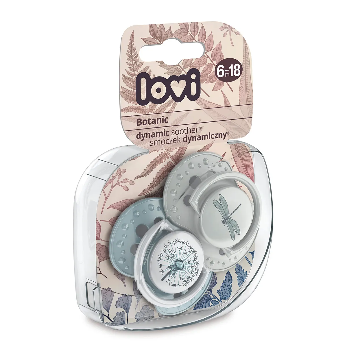 Lovi Botanic соска-пустышка силиконовая динамическая для мальчика 6-18 месяцев