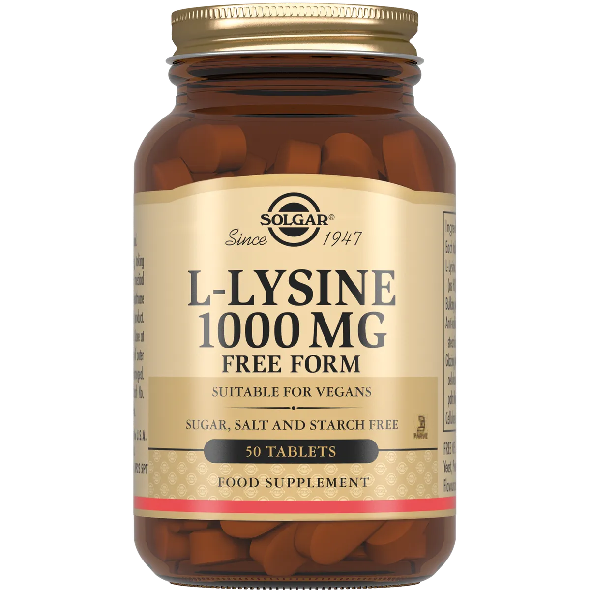 Solgar L-Лизин 1000мг №50 табл /017009/