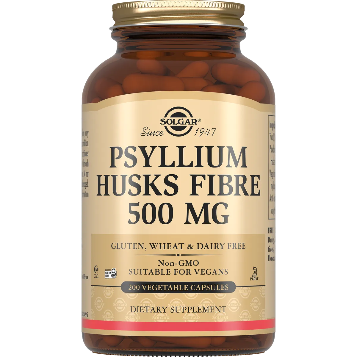 Solgar Псиллиум клетчатка кожицы листа 500мг №200 капс /023154/