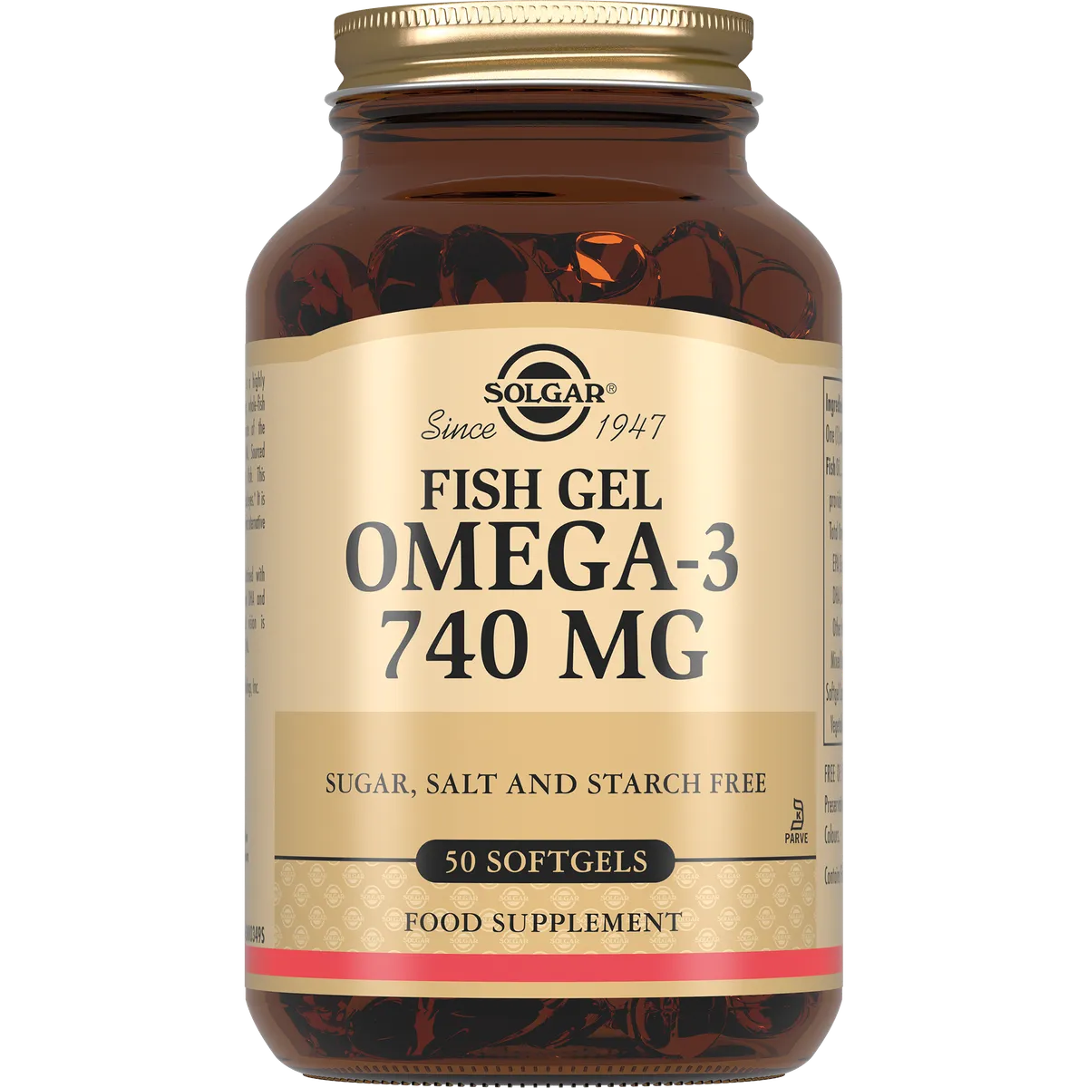 Solgar Рыбный жир Омега-3 740мг №50 капс /008892/