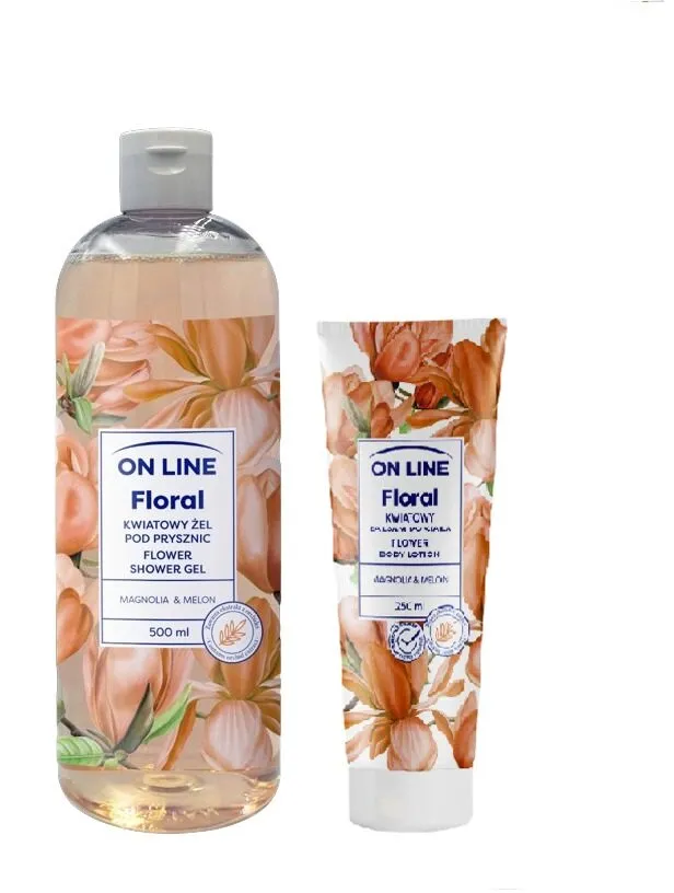 Forte Sweden On Line Floral гель для душа и лосьон для тела Магнолия и дыня 500 мл + 250 мл