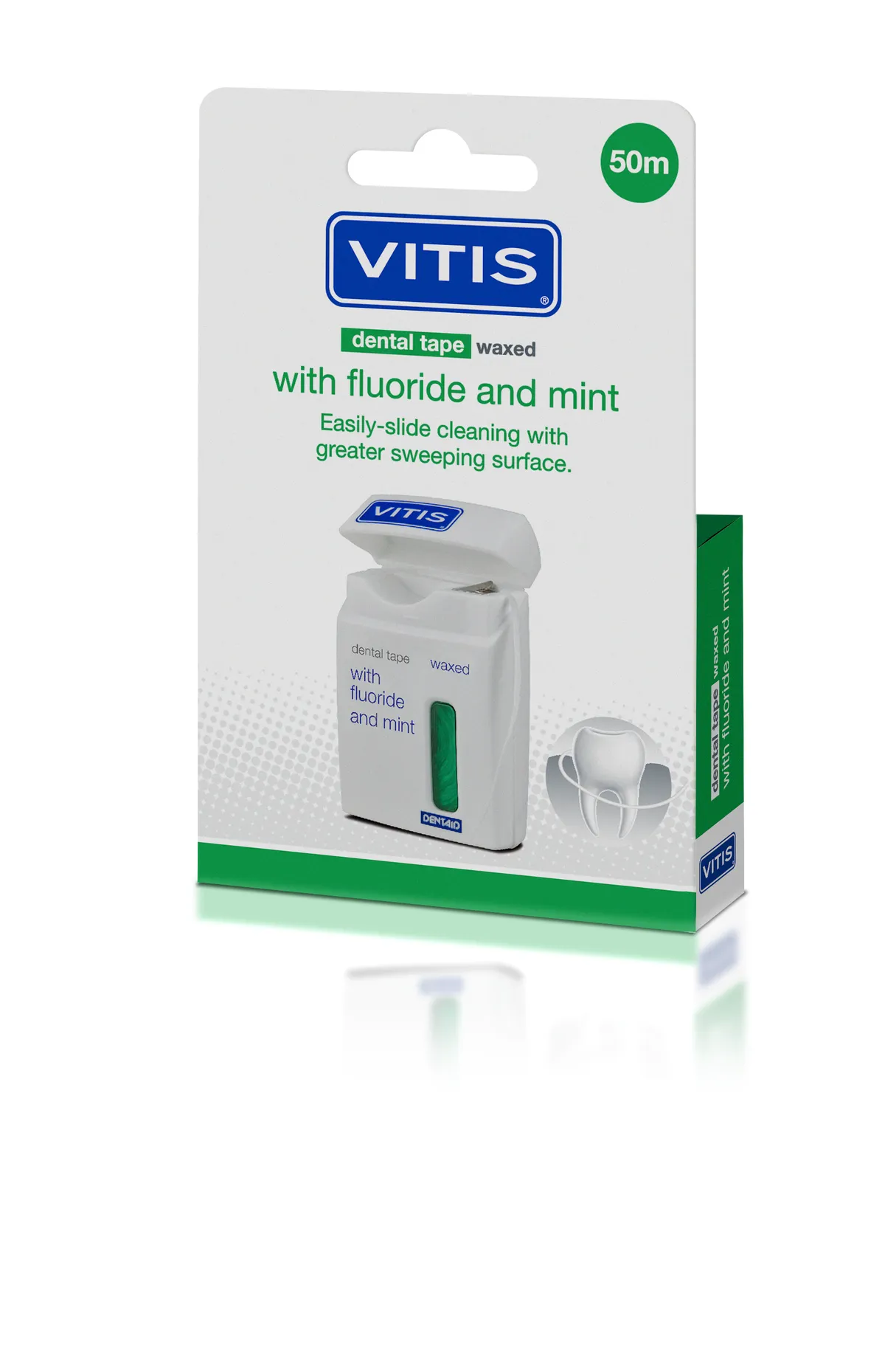 Вощеная зубная нить с фтором и мятой 50 м