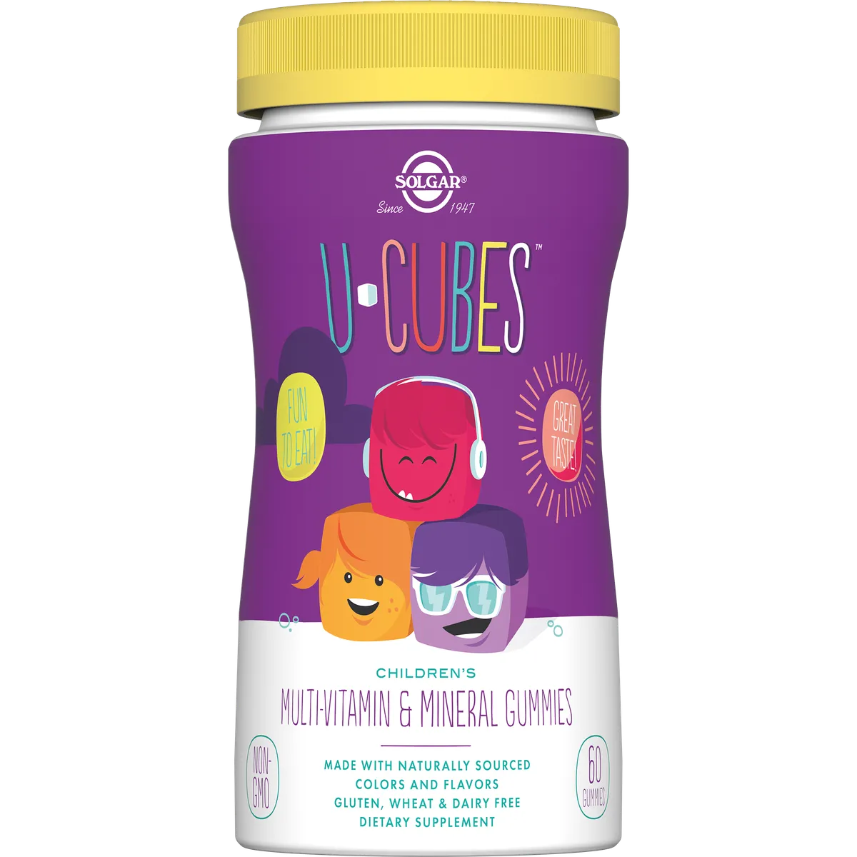 Solgar Ю-Кьюбс с мультивитаминами и минералами №60 /009844/