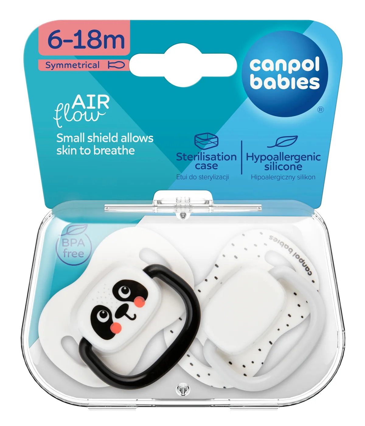 Canpol BabiesBoo соска-пустышка силиконовая симметричная 6-18 мес.