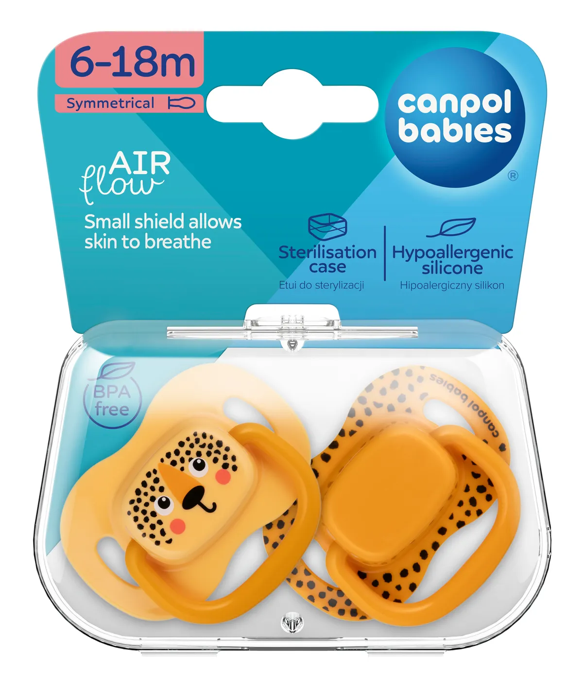 Canpol BabiesBoo соска-пустышка силиконовая симметричная 6-18 мес.