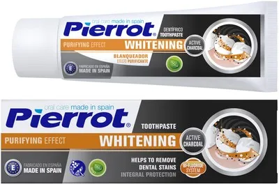 Pierrot зубная паста отбеливающая с активированным углем 75 мл