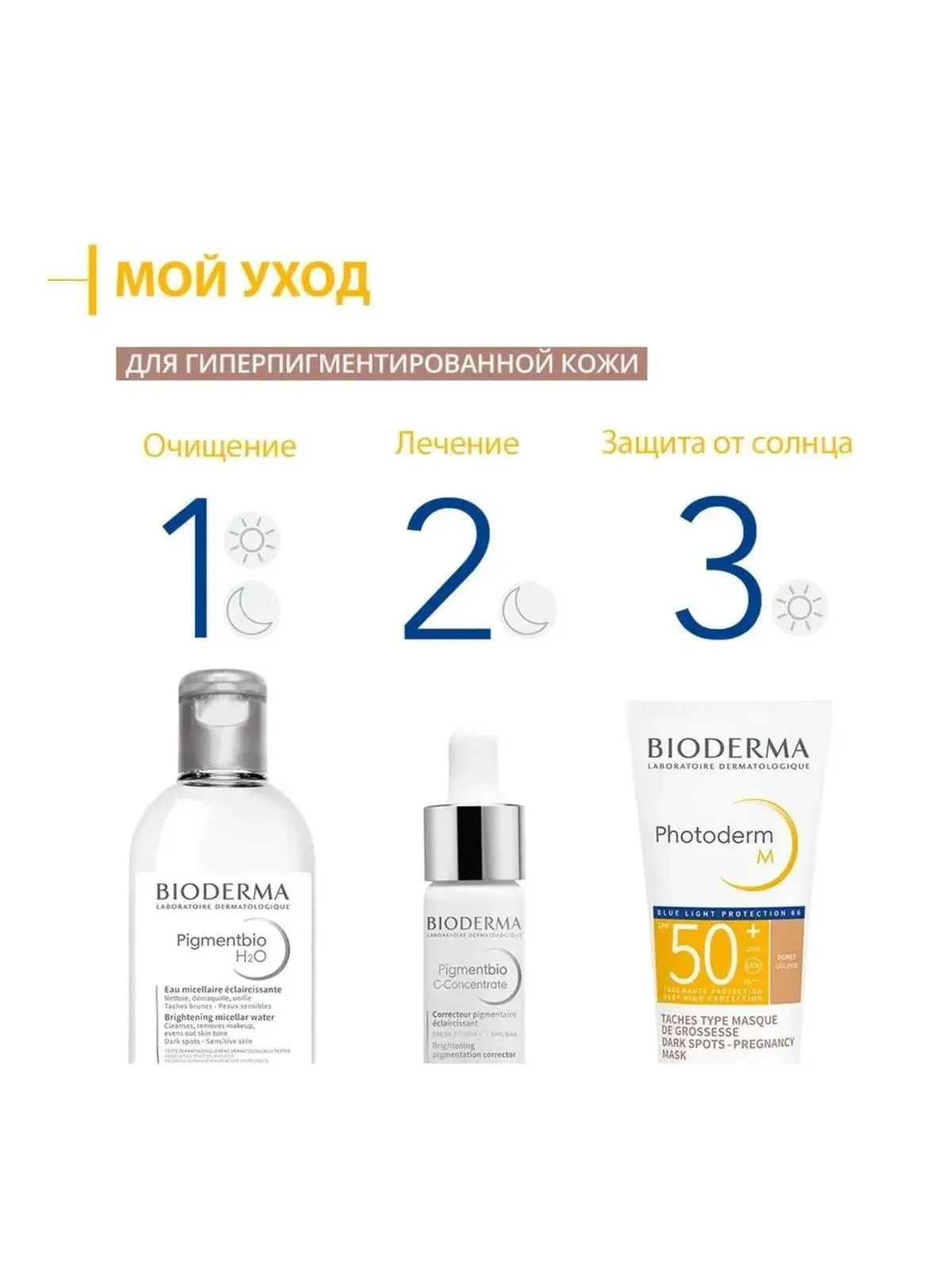 Bioderma Photoderm М Cолнцезащитный крем светлый тон SPF50+ 40мл /804414/