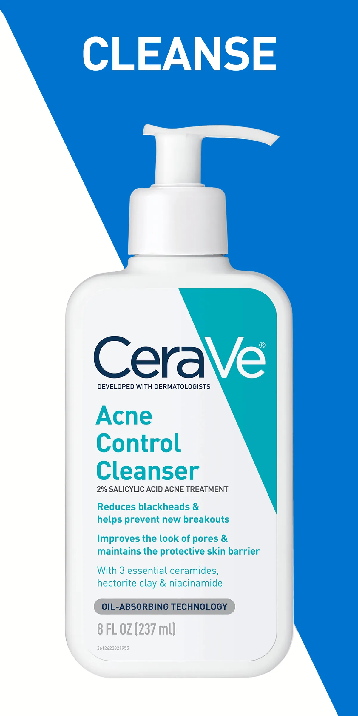 CeraVe Очищающий гель для склонной к несовершенствам кожи лица и тела 236 мл