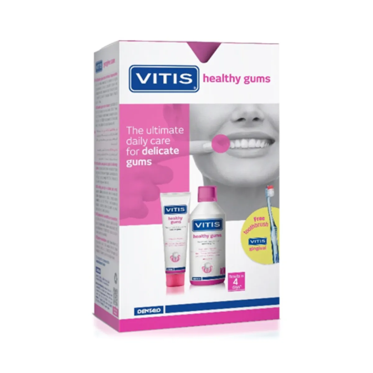 Здоровые десны набор: зубная паста 100 мл + ополаскиватель 500 мл + зубная щетка для кровоточивости десен